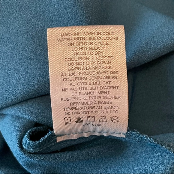 HILARY RADLEY Teal Turquoise Blue Long Sleeve Blouse Size XL - Picture 9 of 14